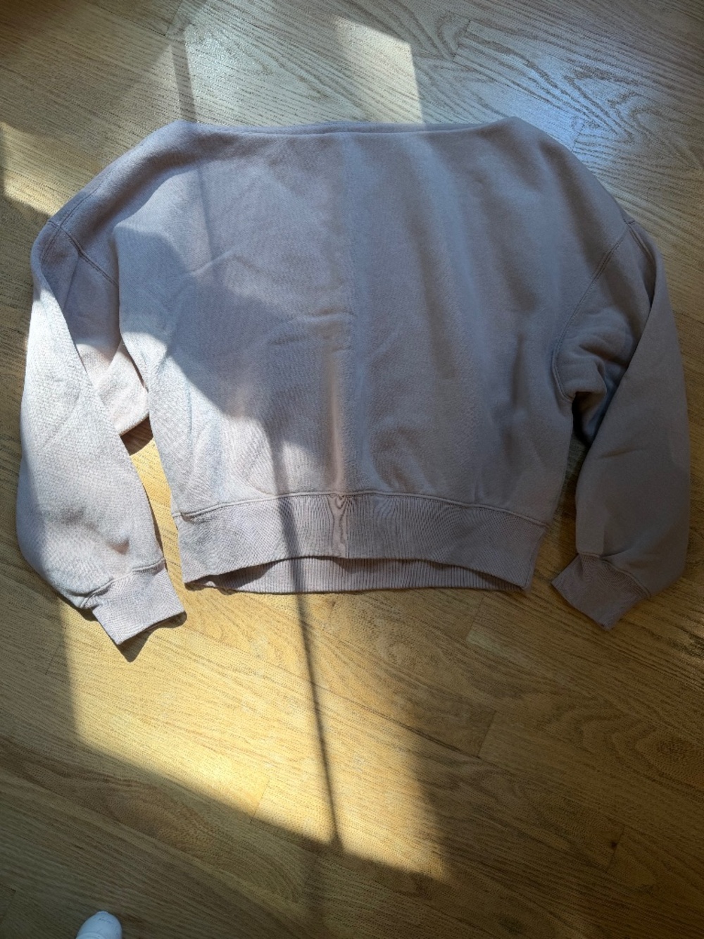 Women’s Abercrombie Sweatshirt Tan Large Off Shoulder
